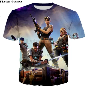 PLstar Kosmosas marškinėliai vyrams moteris 3d marškinėliai vasarą viršų mados drabužių hip-hop spausdinti marškinėlius harajuku Fortnite streetwear plius viršų