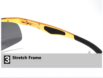 Prekės Dizaineris Vyrų Poliarizuoti Akiniai nuo saulės BLSK UV400 Akiniai nuo saulės, magnio aliuminio rėmas automobilio vairuotojas poliarizuoti akiniai nuo saulės