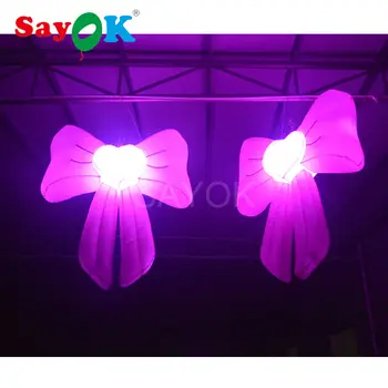 Pripučiami bowknot formos RGB apšviesta fejerverkai Pripučiami LED dekoracija vestuvių etapas