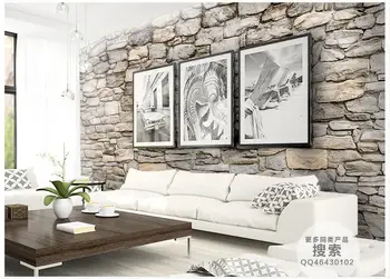 Pritaikyti 3d foto tapetai, 3d sienų freskomis, tapetai, Natūralaus akmens kultūros akmens sienos fone, sienų dekoras kambarį