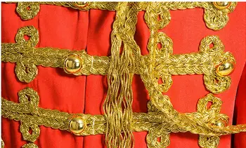 Raudona royal kostiumas vyrams royal kostiumas royal kareivis kostiumas derliaus vestuvinis kostiumas royal guard kostiumas karinės cosplay