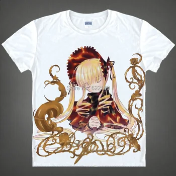 Rozen Maiden Suigintou Shinku Marškinėliai Cosplay Kostiumai, vyriški Garsaus Japonų Anime T-shirt Unikali Dovana Camisetas Masculina