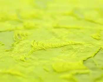 Ryškios citrinos geltonumo kaubojus tipo medvilnės pluošto karščiausios supjaustyti procesas aukštos klasės mados audiniai
