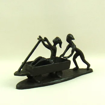 Senovinių Geležies Liejimo Krepšelį Žaisti Vaikams Miniatiūros Rankų Darbo, Metalo, Vaikų Figūrėlės Kūrybiškumą Dekoro Craftworks Ornamentu Metu