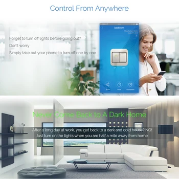 Sonoff T1 1 2 3 Gauja, Smart WiFi Sienų apšvietimo Jungiklis Laikmatis RF/APP/Touch Control ES Skydas Namų Automatikos 