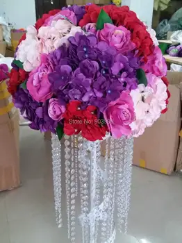 SPR NAUJOS dirbtinės rožės vestuvių gėlių sienos stalo puošmena fone kelių švino arch gėlių partijų susitarimą