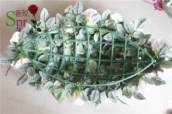 SPR vestuvių kelių sukelti dirbtinės vestuvių stalo rožių gėlių siena centro gėlių kamuolys apdaila