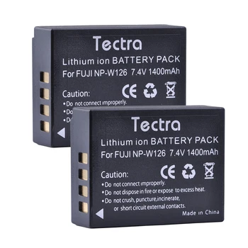Tectra 2VNT NP-W126 Li-ion Kamera Bateria + LED Ekranas, USB Dual Kroviklis skirtas Fujifilm X-M1 X-M2 E1 E2 A1 X-T1 XT1 HS33 HS30 HS50