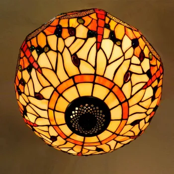 Tiffany Stiliaus Tamsintas Stiklas, Pakaba, Lempos Amerikietiško Stiliaus Kūrybos Lempos Kambarį Baras Dekoro Dragonfly Sieniniai Šviestuvai