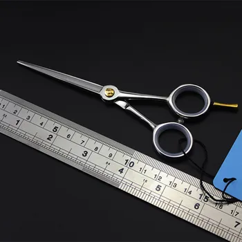 Tinkinti logotipas/pavadinimas profesinės Japonija 440c 5 colių plaukų žirklės, plaukų pjovimo kirpykla makas žirkliniai žirklės, plaukų kirpimo žirklės