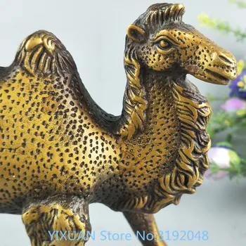 TNUKK Antikvariniai bronzos skulptūra apdailos procesas dykumos gyvūnų vario sodrinimo verslo Tengda dykumą kupranugaris.