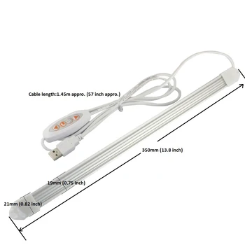USB LED Šviesos Juosta 5V 5W 7W Standus LED Šviesos Juostelės Virtuvės Pritemdomi Aliuminio Šviesą Pagal Kabineto Apšvietimo Šiltas šaltai Balta