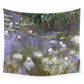 Vandens Lelijos 1922 m. Claude Monet Sienos Gobelenas Sienos Kabo Gobelenas Namų Psichodelinio Lovatiesė Meno Kilimų 4 Dydžių