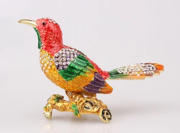 Vintage Stiliaus Rankomis Dažyti Paukščių Faberge Kalnų Krištolas Jewerly Pakabukas Lauke Paukščių Papuošalai Pakabukas Atmintį