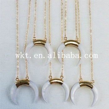 WT-N638 Didmeninė žavesio perlų karoliai pakabukas su 18inch aukso electroplated grandinės mados dvigubos kilpos, pakabučiai, karoliai
