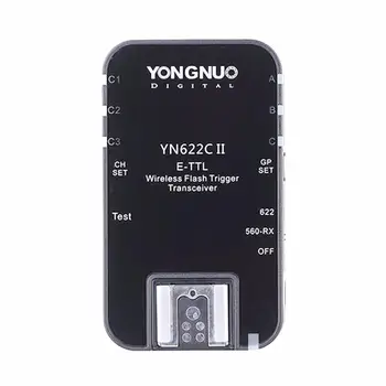 YONGNUO YN622C RINKINIO, Įskaitant YN622C-TX Valdytojas ir YN622C-II-RX Vienas siųstuvas-imtuvas Belaidžio E-TTL Flash Trigger Rinkinys, Skirtas 