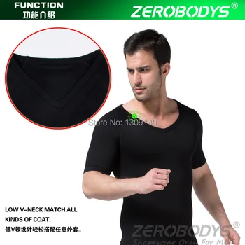 ZEROBODYS Mens Liekninamasis Kūno Shaper Karšto Skustukai Vyrų Formos fitneso marškinėliai, drabužiai ropa atsitiktinis hombre marškinėliai B349
