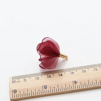 Šifono audinio Deginimas kraštų Žiedlapis gėlės kutai priedai 