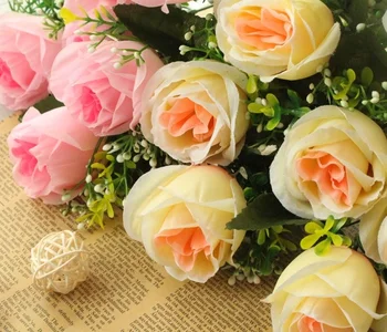 šilko rožė gėlių korėja stiliaus rose vestuvių ir namų decomration fashiong šalies dekoratyvinių gėlių nemokamas pristatymas