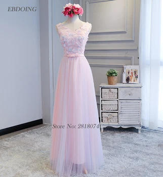 Žavinga Bridesmaid Dresses 2018 V-kaklo-line Su Appliques Chalatas De Soiree Grindų ilgis Promenadzie Suknelė Vestuvių Suknelės, Šaliai
