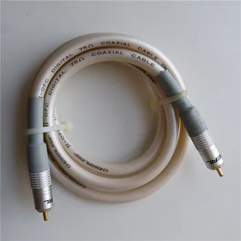 1.5 metrų Karščiavimas skaitmeniniai koaksialinis audio kabelis vario žemų dažnių garsiakalbis HIFI garso dvigubai RCA Lotus vadovas analoginės kabelinės HIFI stiprintuvas