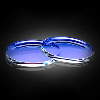 1.61 Indeksas CR-39 Kovos su blue ray akinių lęšiai kompiuterį, aišku, apsauginiai akiniai, optiniai skaitymo trumparegystė receptą, kontaktiniai lęšiai, akių #1.61 FLG