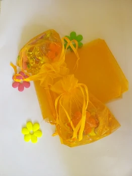 1000pcs 30*40cm Oranžinės spalvos Organza dovanų maišelis papuošalų pakavimo ekranas krepšiai Raišteliu maišelį apyrankės/karoliai/wed Siūlų krepšys