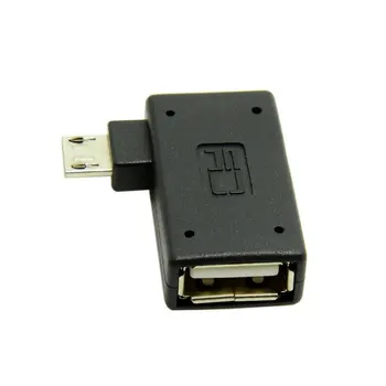 (100vnt/lot), 90 Laipsnių Ultra Flat Kairėje Kampu Mikro USB 2.0 OTG Host Adapteris