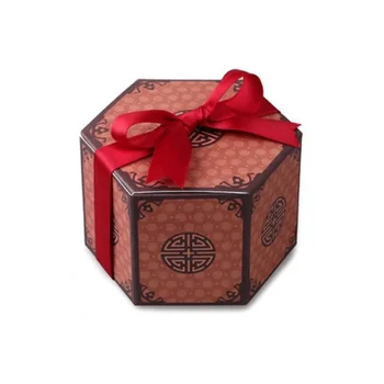 100vnt Naujųjų metų vakarėlį saldainiai dovanų dėžutėje Išskirtinį rankų darbo muilo dėžutė,Kūrybos šešiakampis dovanų dėžutė,Slapukas, šokoladinių saldainių dėžutė