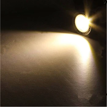 10VNT/COB MR16 9W 12W 15W Pritemdomi COB Prožektorius LED lemputė Šiltai / šaltai balta MR16 12V LED lempos