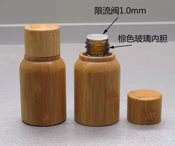 10vnt/daug aukštos kokybės eterinis Aliejus 10ml tušti Buteliai su natūralaus bambuko užsukamu stiklo bakas,bambuko butelis Esmė skystis