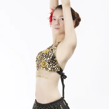 14 Spalvų Pilvo šokio kostiumai Nauji Kutai Liemenėlė vyresnysis seksualus blizgančiais pilvo šokio liemenėlė moterims, pilvo šokiai, liemenėlė viršūnės