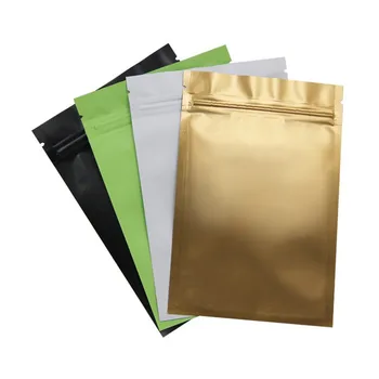 1500pcs/daug 5 spalvų barjeras, šilumos antspaudas Mažmeninio Paketo maišas juodo aliuminio folija ziplock atsistoti maišeliai arbatai užkandžiai