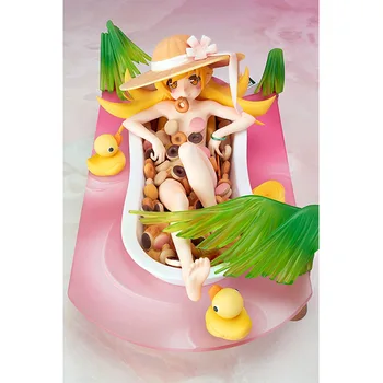 1pcs 10.5CM pvc Japanese anime figure Aniplex Nisemonogatari Oshino Shinobu Donuts Bathtub ver action figure collectible model