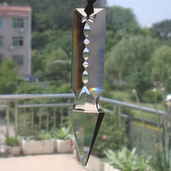 200pcs/daug 63mm Smulkių kristalų apšvietimo reikmenys Raketos Galvos formos suncatcher krištolo stiklo prizmės apipjaustymas pakabukas