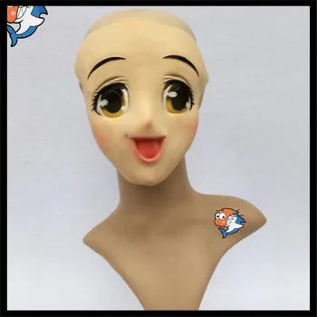 2017 Naujas Gumos Suaugusiųjų Anime Blue Eyed Seksuali Mergina Animacinių Filmų Moterų Kaukė Cosplay Halloween Mask Juokingas Filmas Kaukė Žaislai Nemokamas Pristatymas