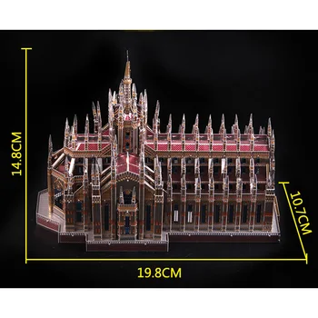 2018 Microworld 3D Metalų Nano Įspūdį Milano Katedra Duomo di Milano Sukurti Modelį Rinkiniai J45 