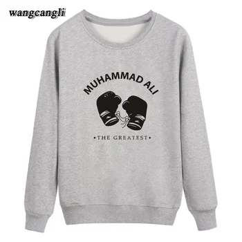 2018 MUHAMMAD ALI Žiemos kpop hoodie tracksuit Vyrai moterys Hoodies Palaidinukė prekės kailis Harajuku Hip-hop Striukės vyrų megztinis
