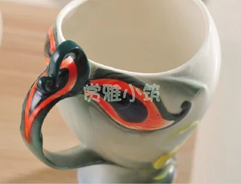 2018 Naujas Povas Kavos Puodeliai Su Lėkšte Arbatos Puodelio Pieno Rinkinys su šaukštu Kūrybinės Keramikos Drinkware Europos Stiliaus Kaulų Kinija Dovanos