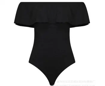 20pcs/daug! Naują Iki 2017 M. Vasaros Bodysuit Seksualus Atsitiktinis Slim Lotus Bodysuit Rompers