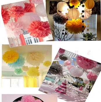 29 Spalvas rengiama!! Vyniojamojo popieriaus pompom rose baby shower sienų apdailai 10inch (25cm) 100pieces/daug kabo popieriaus gėlių kamuolys