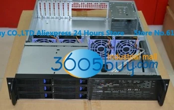 2U 6 disko hot plug serverio atveju trumpos važiuoklės 550MM ilgai galima įdiegti ATX maitinimo nauja