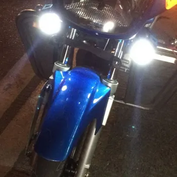 2VNT Motociklo LED Žibintų 10W 2400LM U5 Vandeniui Vairuotojo Vietoje Žibintas Rūko žibintų Jungiklis Moto Automobilių Reikmenys 12V 6000K