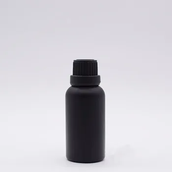 30ML matinio juodo eterinio aliejaus butelis su juoda užkratas tamsaus stiklo indą dūmų alyvos mėginio buteliuką