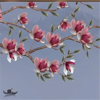 3D Custom Foto Tapetai Kinų Stiliaus Sienų Freskomis Ranka-dažytos Paukščiai, Gėlės Tapetai Kambarį Fone Tapyba