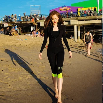 4-piece Set Aukštos Kokybės ilgomis Rankovėmis Bėrimas Apsaugai maudymosi kostiumėlį Moterų Bikini Komplektas Paplūdimio Drabužiai Maudymosi Kostiumą, maudymosi Kostiumėliai, Bėrimas Apsaugas, Banglentės
