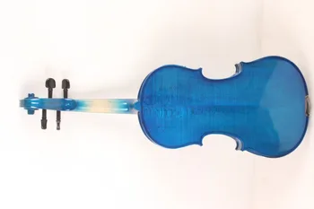 4-String 4/4 Naujas Elektrinis Akustinis Smuikas mėlyna spalva #1-2569#