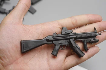 4D Trečiosios Kartos 8Pcs/set 1/6 Ginklą MP7 UZI MP5 Durklas MP40 automatas Karabinas Šautuvas Asamblėjos Modelis Žaislas