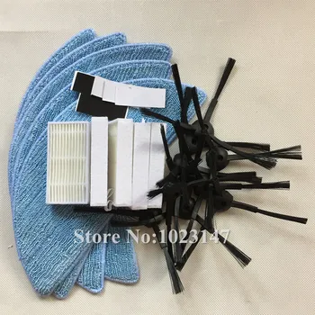 5*HEPA Filter+10*Side Brush+5*Mop Cloth+5*magic paste for ilife v5s pro ilife v5 ilife x5 V3+ V50 V3 v5pro Vacuum Cleaner Parts