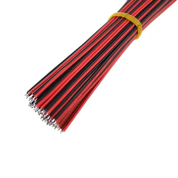 (50PCS) 15CM 2pin vielos kabelis, Raudona juoda viela, AGW22 ištempti vario viela, Elektroninių cablb, išplėsti vielos VAIZDO, Garso, elektra